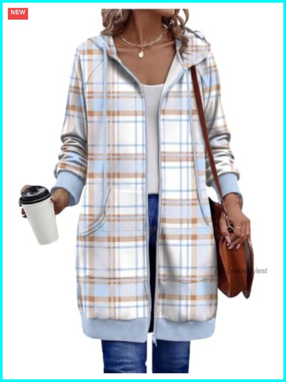 Zeagoo Women's Oversized Zip Up Hoodie Long Tunic Sweatshirt